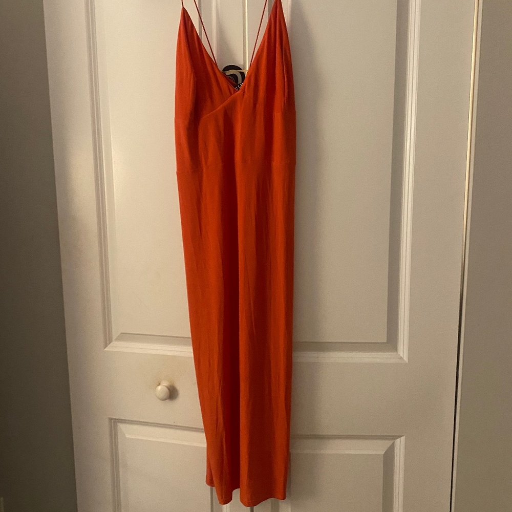 Orange bandage dress